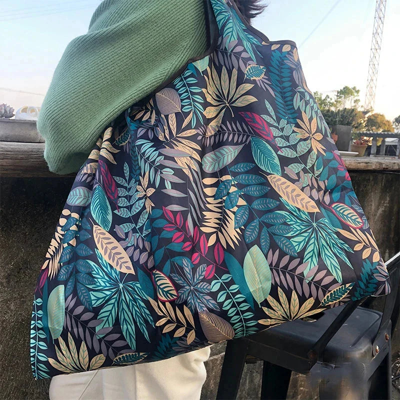 Large Capacity Foldable Grocery Bag – Waterproof Reusable Shopping Tote