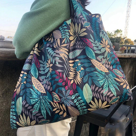 Large Capacity Foldable Grocery Bag – Waterproof Reusable Shopping Tote
