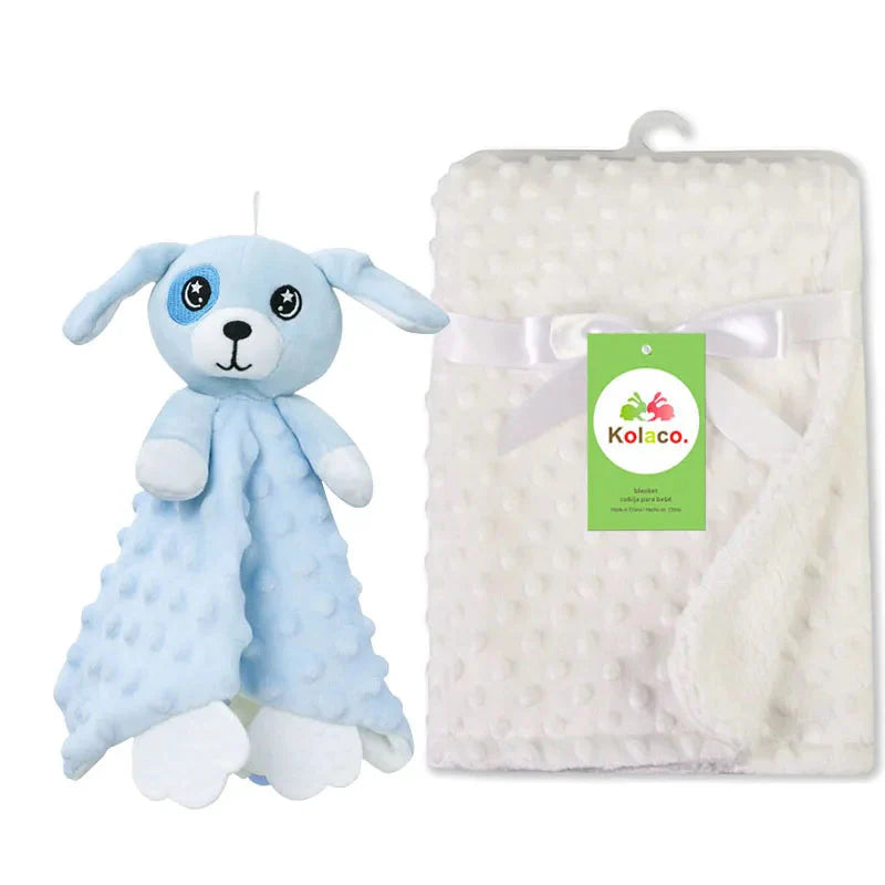 Personalized Newborn Baby Blanket with Name & Custom Stroller Gift Set