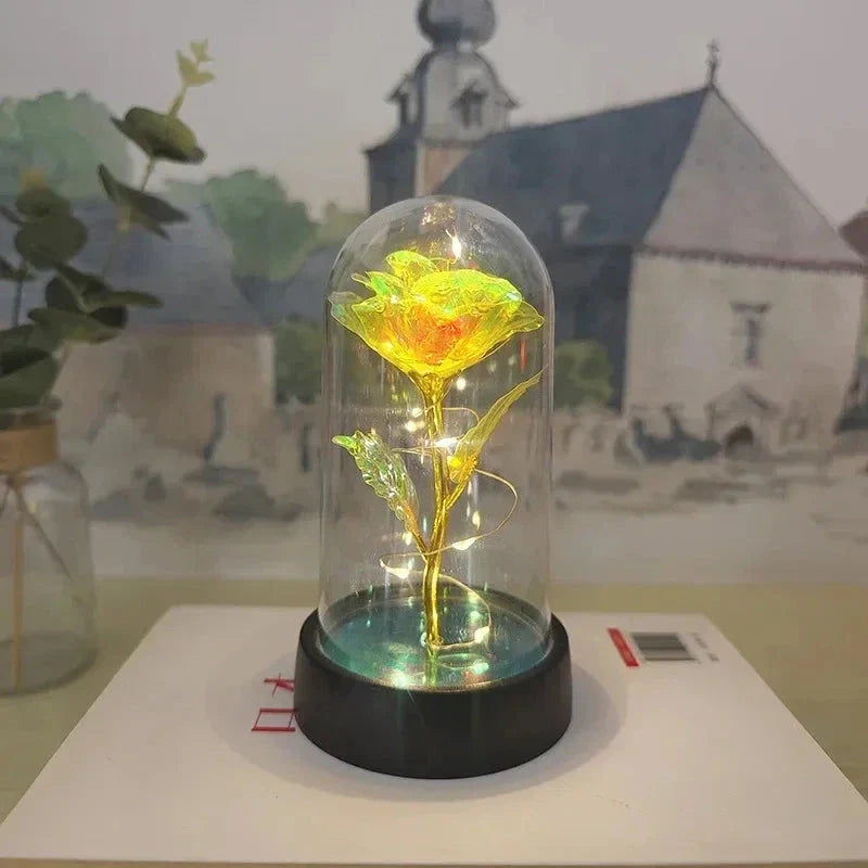 LED Rose Night Light – Realistic Eternal Flower Romantic Decor