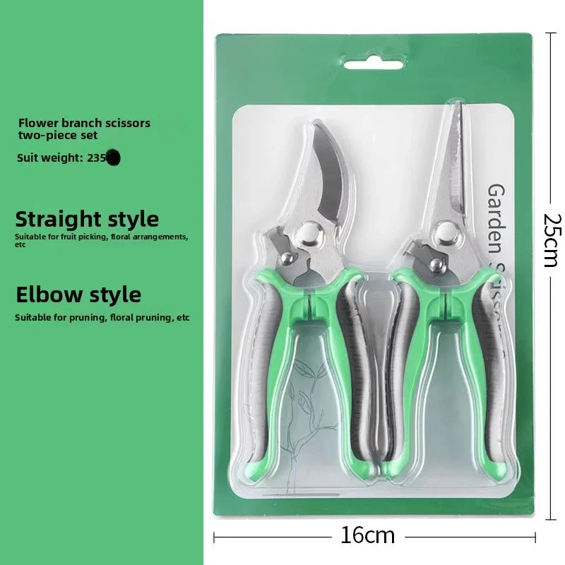 190mm Straight Head Pruning Shears Non-slip HandleStainless Steel Outils Manuels Household Bonsai Garden Scissors Pruing Shear
