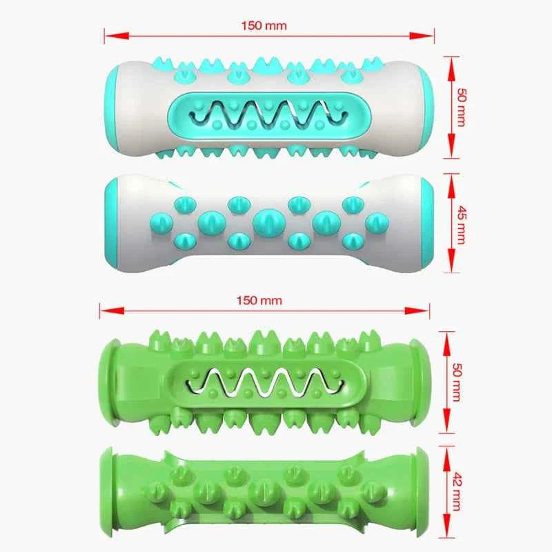 Chew-Resistant Rubber Dog Toy for Dental Health