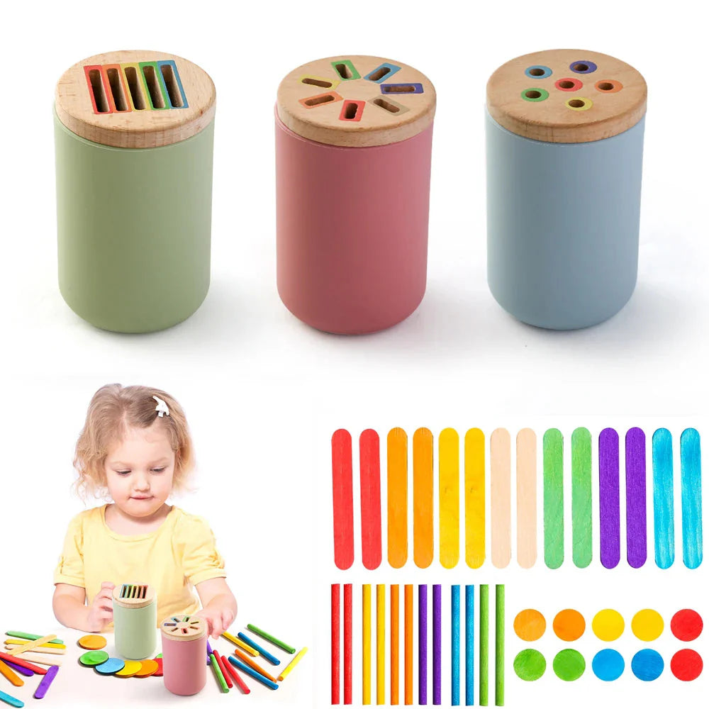 Montessori Silicone Color Matching Bucket Toy