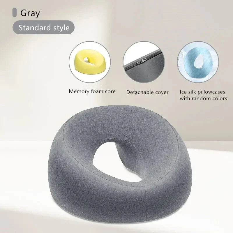 Face Down Memory Foam Pillow – Ergonomic Desk Nap & Massage Pillow for Prone Resting, Travel & Home Use