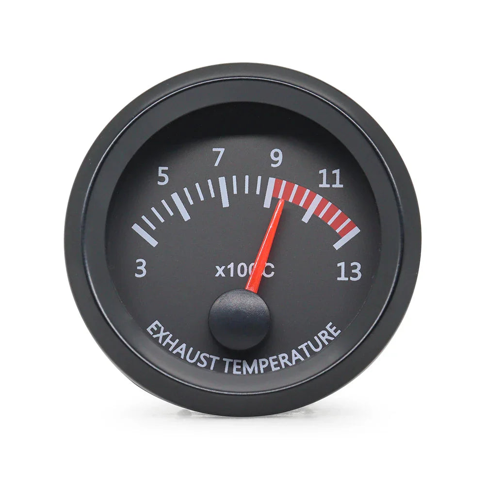 52MM Gauge 12V Water Temp Oil Temp Gauge Oil Press Fuel Volts Gauge Air Fuel Ratio Boost Exhaust Temp Meter Black Face Gauge