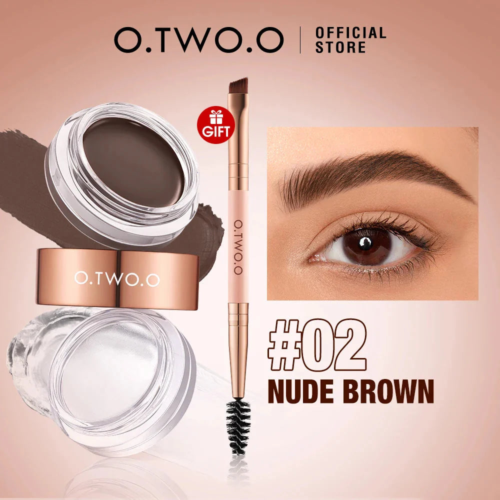 Waterproof Eyebrow Pomade Brow Gel 2-in-1 Long-Lasting Tint