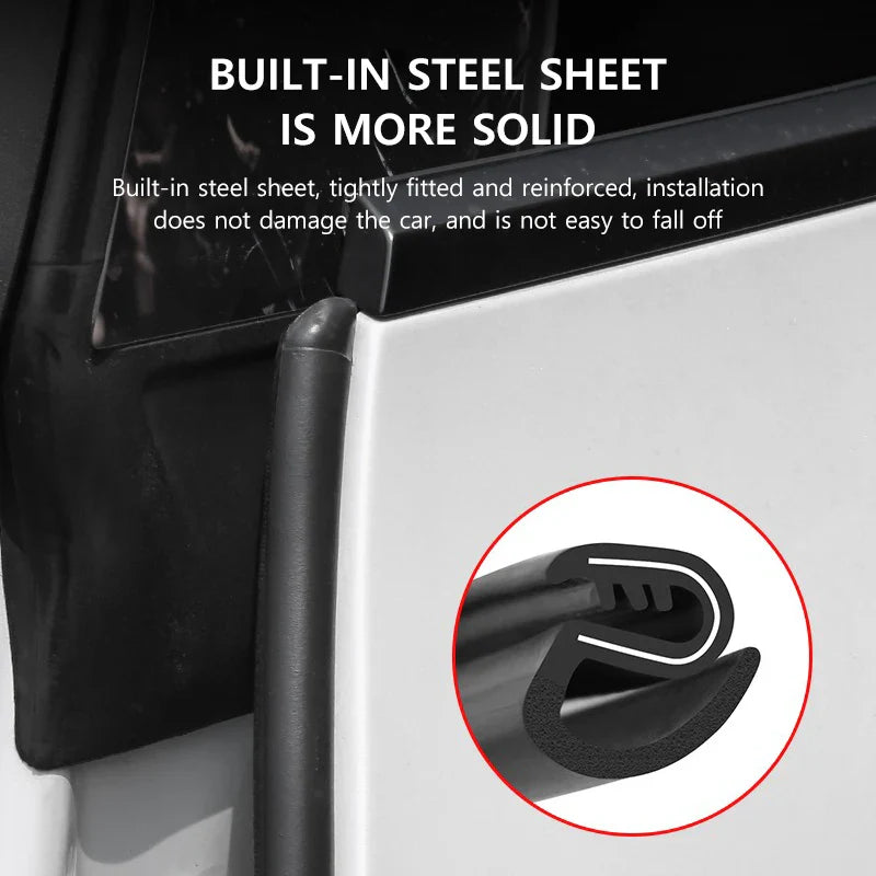 NovaAcc Noise Reduction Sealing Strip For Tesla Model Y 3 Front Rear Door Instrument Panel Trunk Waterproof Dustproof Rubber