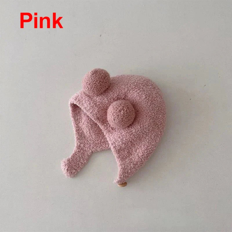 Cute Winter Kids Hats for Girls & Boys Soft Wool Fleece Ear Protection