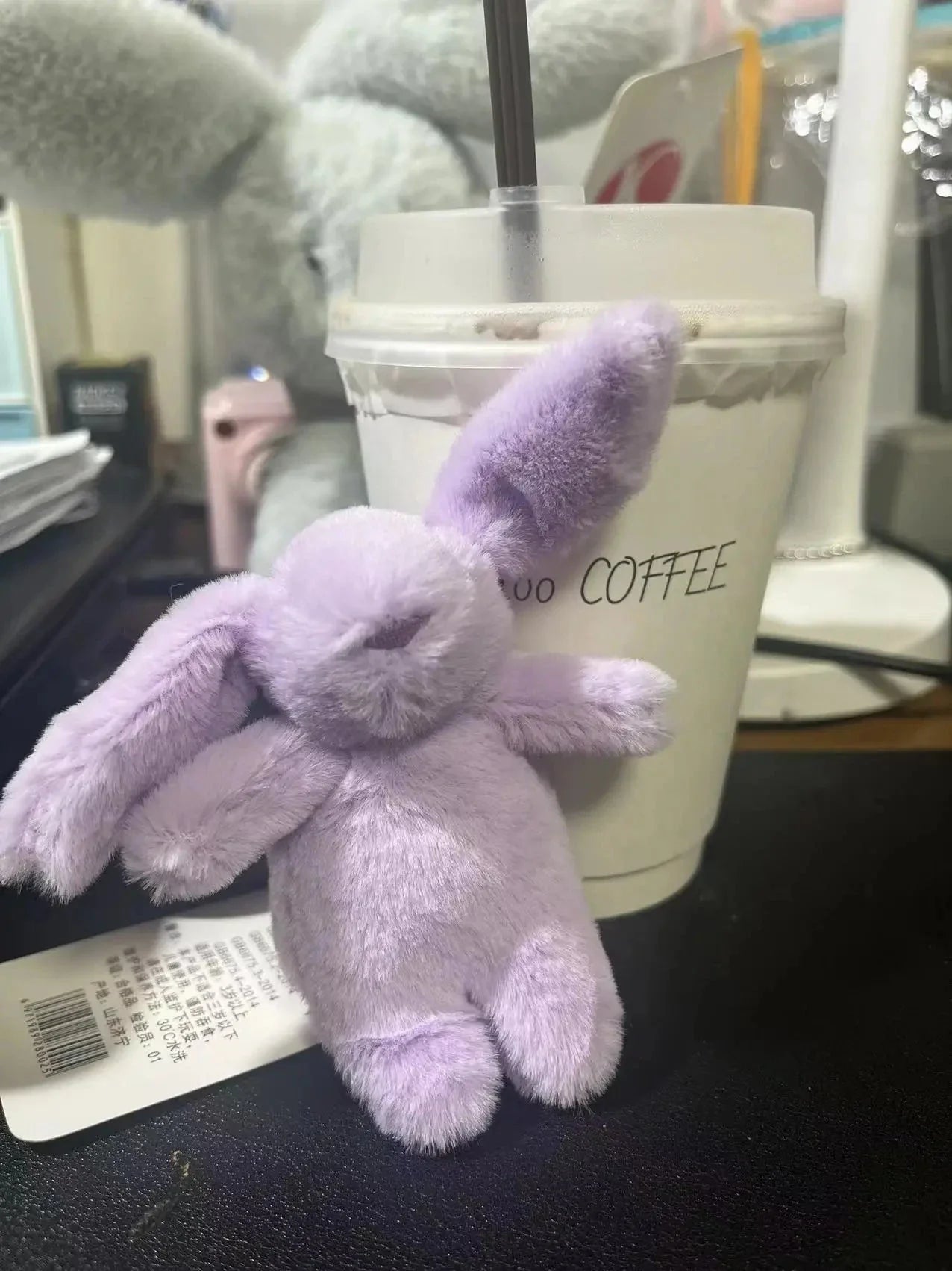 Cute Cartoon Rabbit Plush Keychain – Pompom Bag & Phone Pendant