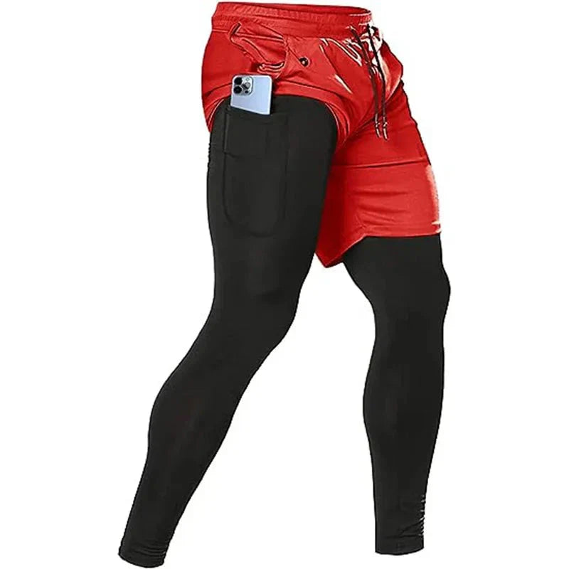 Men’s 2-in-1 Quick-Dry Training Pants – Athletic Joggers for Running, Gym & Fitness