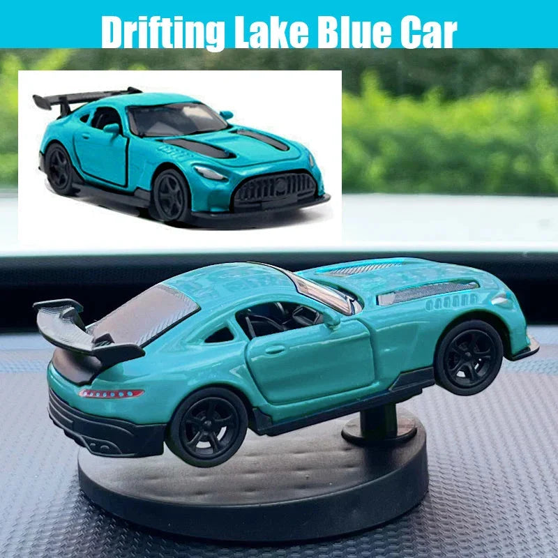 Drift Car Dashboard Toy Model – Swing Turning Sports Car Ornament, Fun Dashboard Decoration for Men & Car Interior Accessories