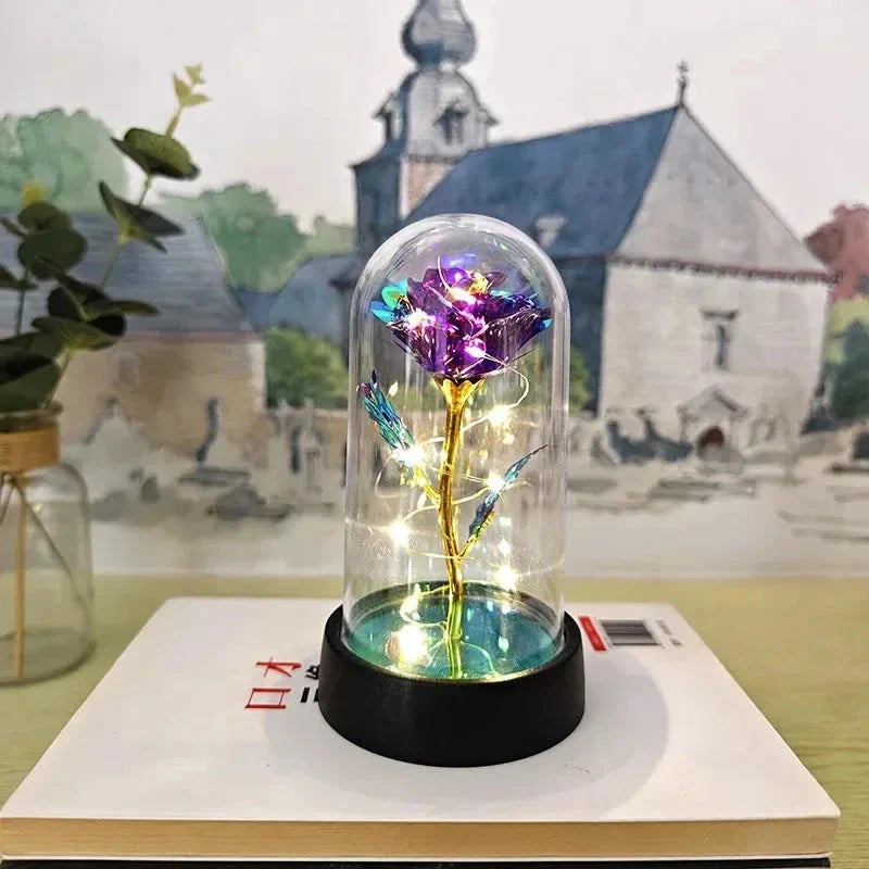 LED Rose Night Light – Realistic Eternal Flower Romantic Decor