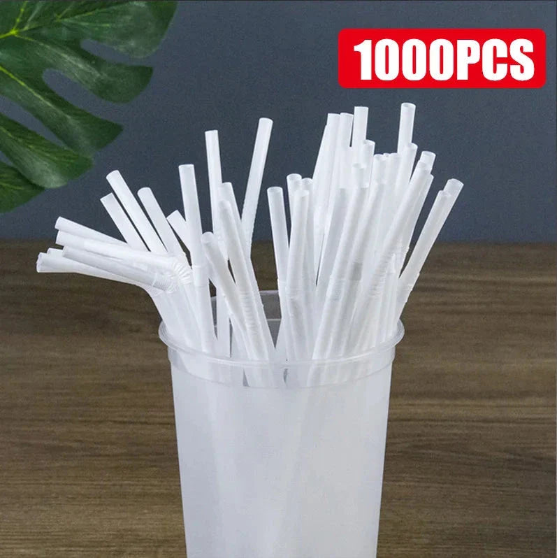 50-1000Pcs Multicolor Drinking Straws – Milk Tea & Party Supplies