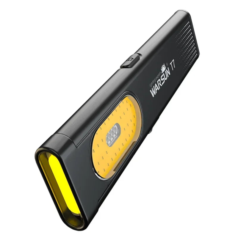Warsun LED Keychain Flashlight USB-C Rechargeable 600Lm Portable Mini Torch Light Pocket Lantern Flood Work Light With Magnet