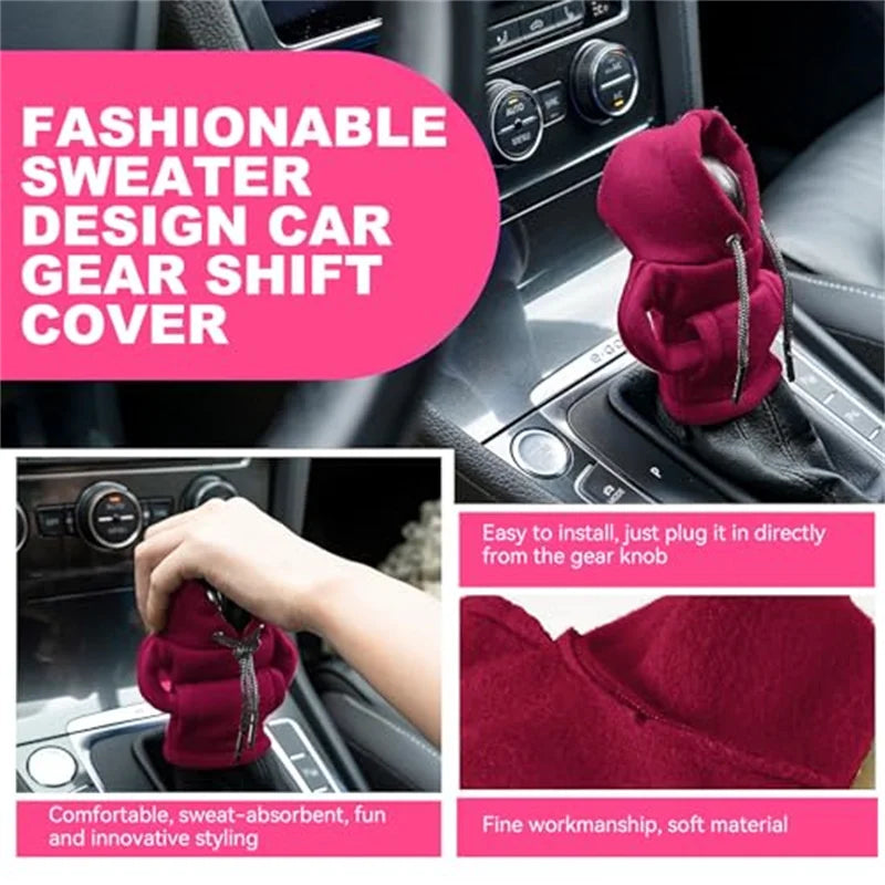 Gear Shift Hoodie, Gear Shift Cover, Universal Car Shift Knob Hoodie, Mini Hoodie for Car, Automotive Interior Cute Gadgets