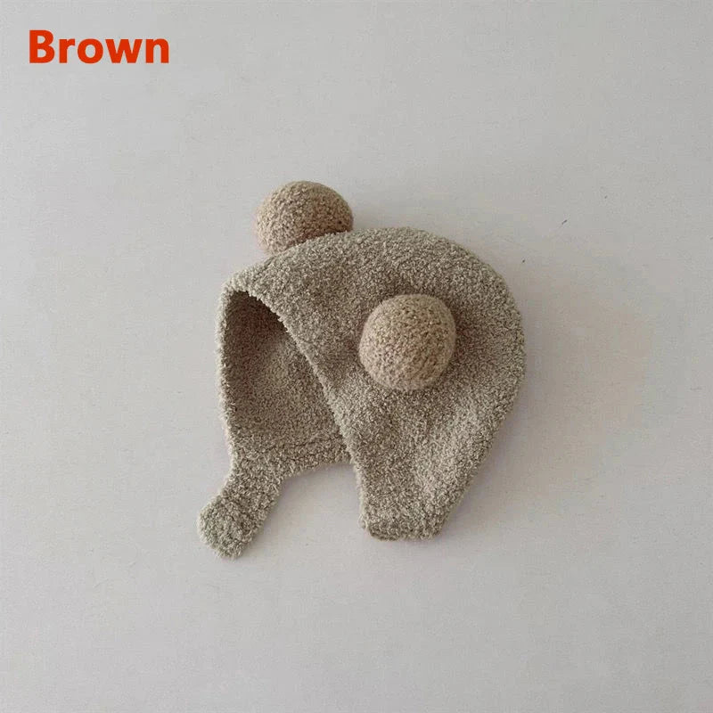 Cute Winter Kids Hats for Girls & Boys Soft Wool Fleece Ear Protection