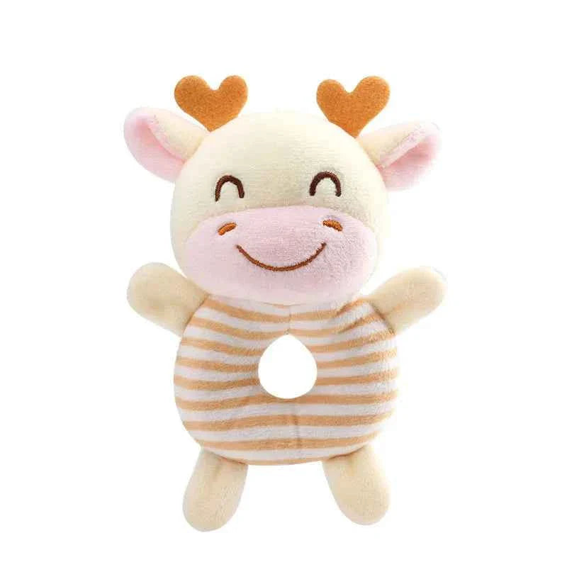 New Baby Rattle Toys Cartoon Animals Plush Infant Hand Ring Bed Toys for Newborn 0-24 Months Toddler Early Educational Toy