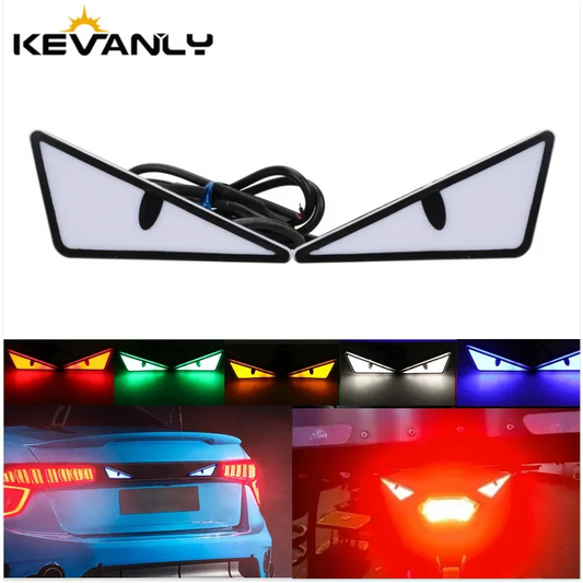 2PCS LED Devil’s Eye Lights – Universal Car & Motorcycle Headlight/License Plate Decorative Light