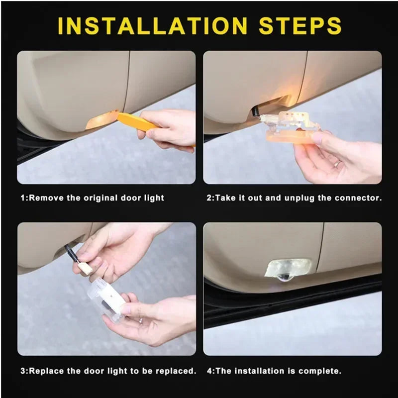 Led Car Door Welcome Light Logo Projector for Nissan Patrol 2010-2021 Ghost Shadow Atmosphere Lamps Auto Accessories