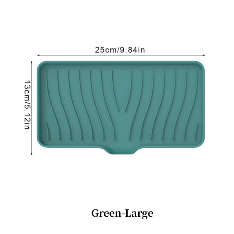 Silicone Drain Soap Dish - Anti-Slip Sink Tray for Kitchen & Bathroom