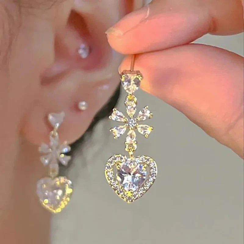 2024 Stars Tassel Earrings – Korean Rhinestone Drop Earrings for Women