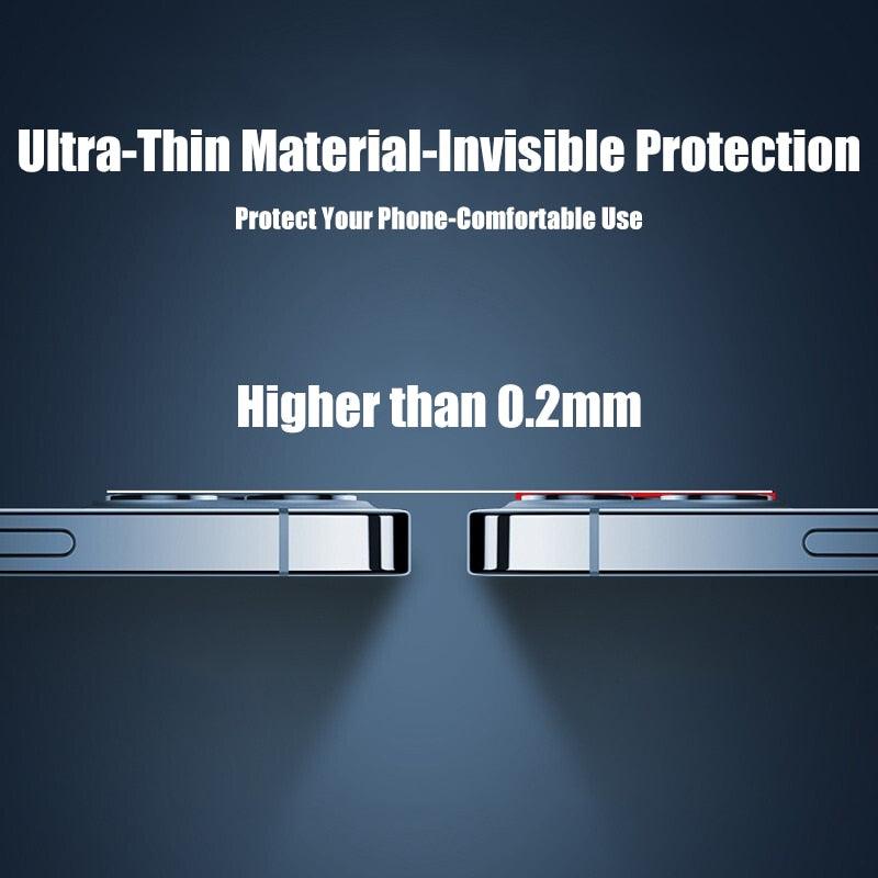 4Pc Camera Lens Protector For iPhone 14 13 12 Pro Max Full Cover Tempered Glass For iPhone 13 12 Mini Camera Protector Lens Film Camera Protective Glass For iphone