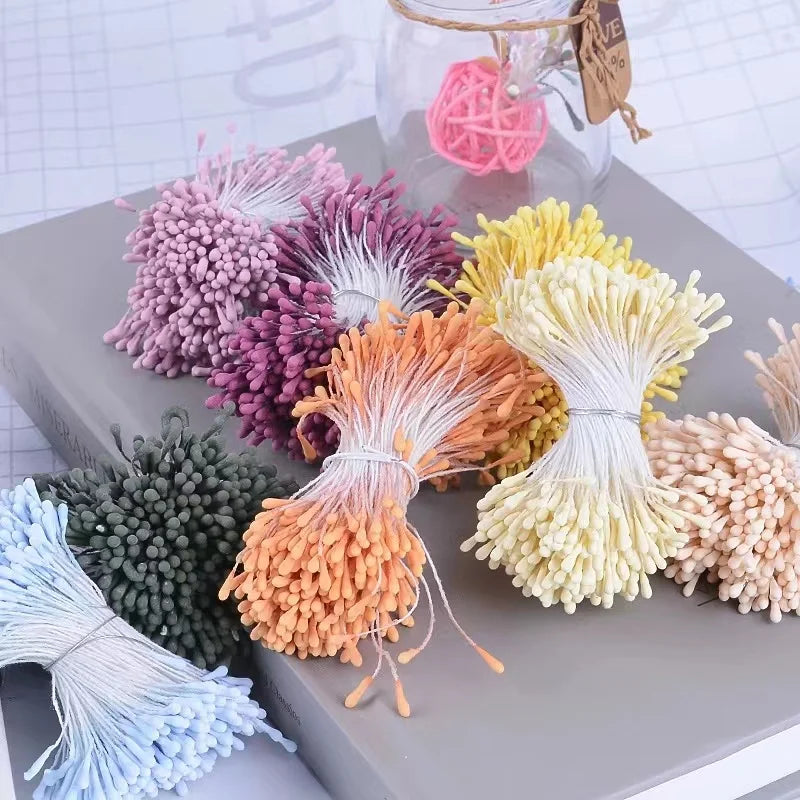 400/800pcs Flowers Stamen 55mm DIY Artificial Flowers Wreath For Wedding Party Home Decor Flower Core Stamen Flower Accessories