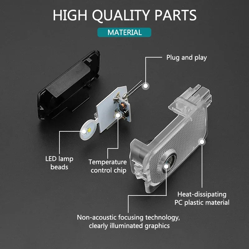 LED Welcome Light Car Door Light Decorative Accessories For Subaru Forester 2013 2014 2015 2016 2017 2018-2021 2022 2023 2024