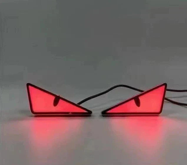 2pcs LED Devil's Eye License Plate Light - Universal Headlight Decoration for Cars & Motorcycles