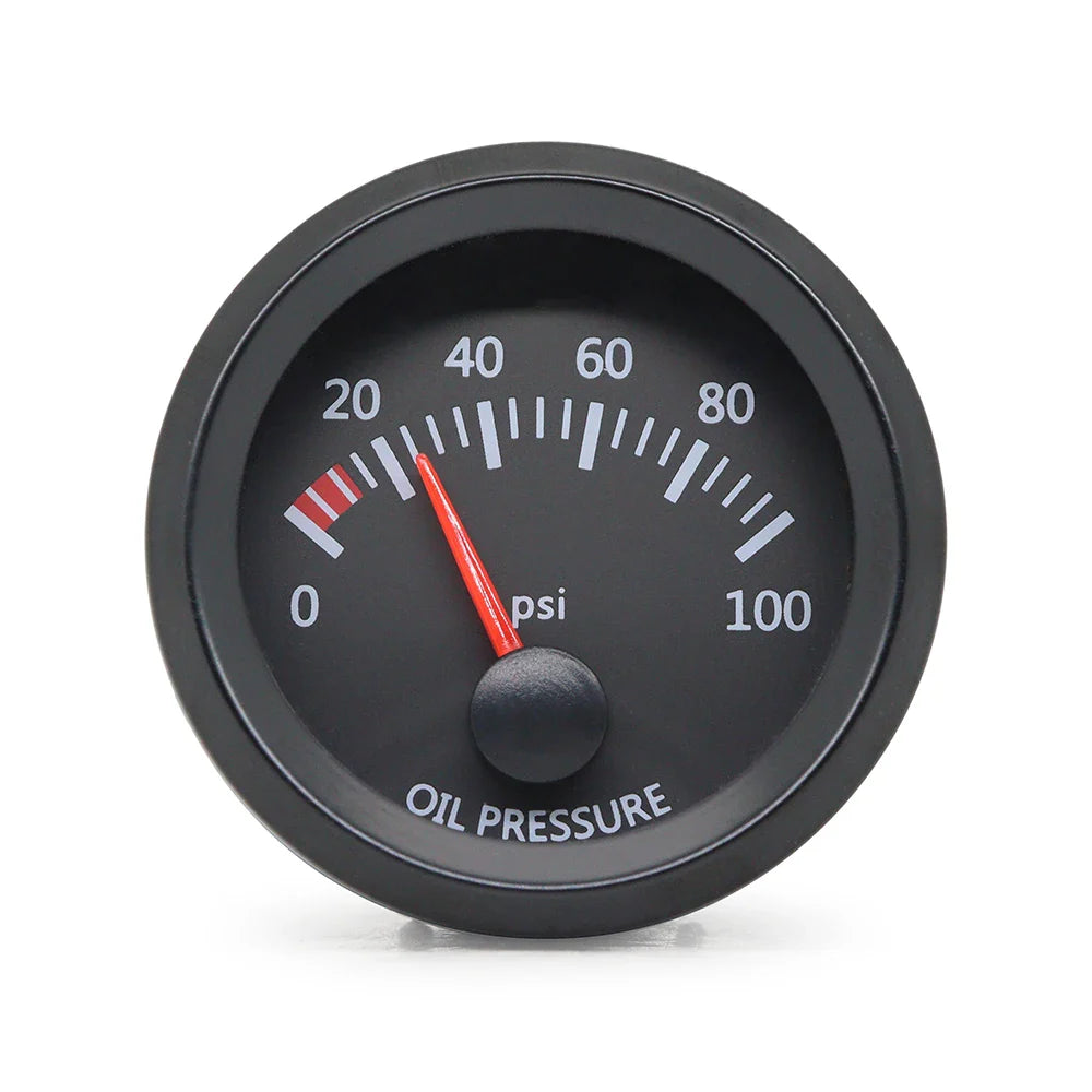 52MM Gauge 12V Water Temp Oil Temp Gauge Oil Press Fuel Volts Gauge Air Fuel Ratio Boost Exhaust Temp Meter Black Face Gauge