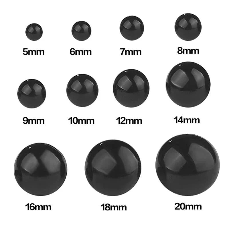 Black Plastic Safety Eyes - 5-20mm (50/100PCS) for DIY Toys, Amigurumi & Crafts