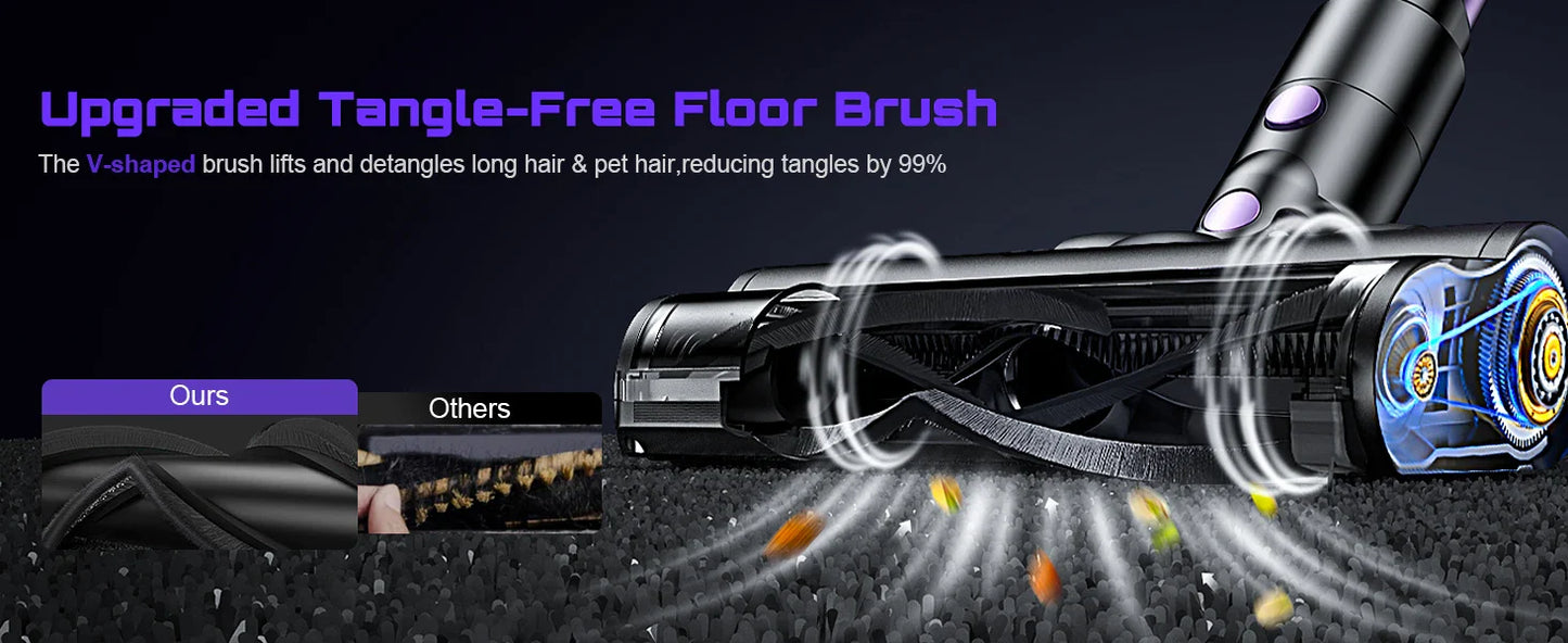 Cordless Handheld Vacuum Cleaner,55KPA,Touch Screen,Smart Dust Sensor,Auto Speed Control for Home Bed/Carpet/Pet Hair/Hard Floor