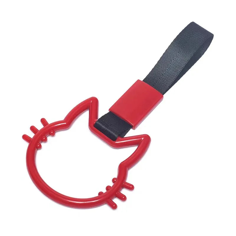 New Cat Shape Train Bus Handle Hand Strap Drift Charm Strap Drift Warning Ring for Car Rear Bumper Supplies