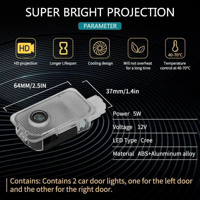 LED Welcome Light Car Door Light Decorative Accessories For Subaru Forester 2013 2014 2015 2016 2017 2018-2021 2022 2023 2024