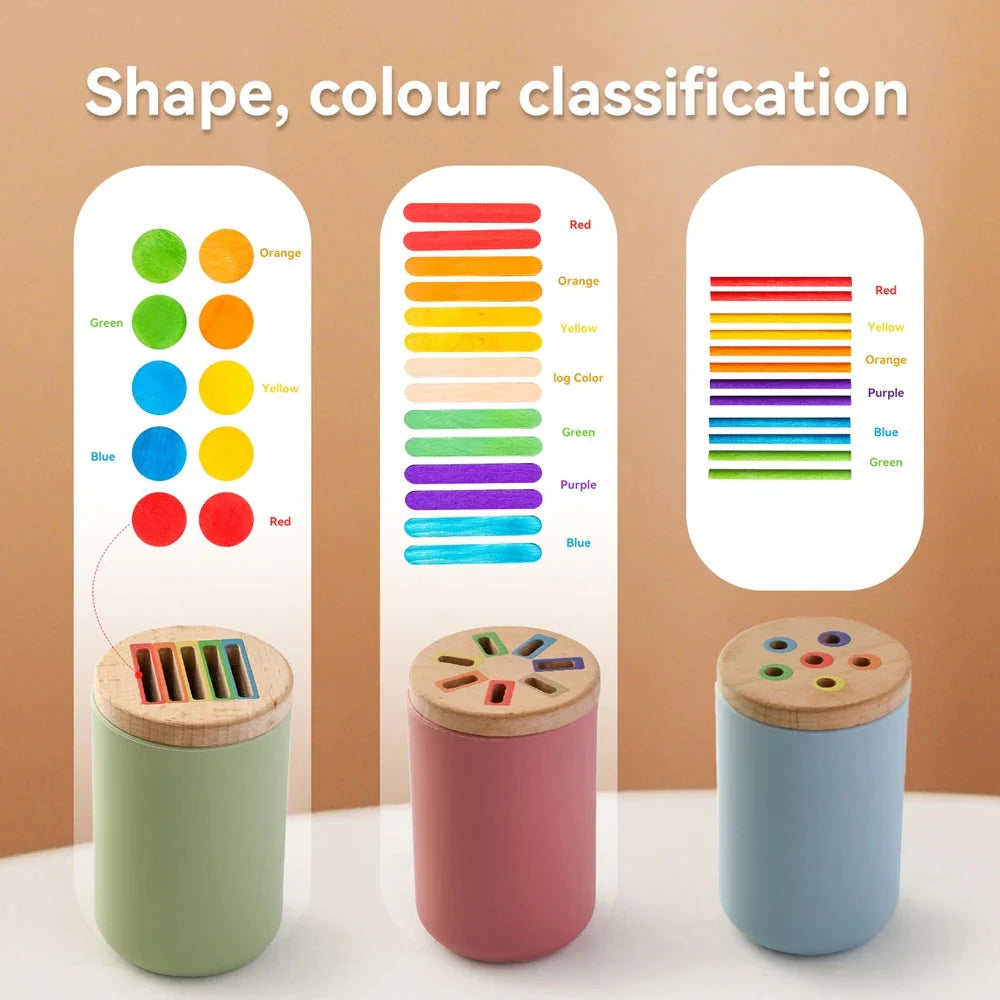 Montessori Silicone Color Matching Bucket Toy
