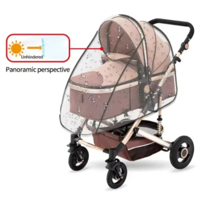 Universal Waterproof Rain Cover for Prams Transparent Dust Cover
