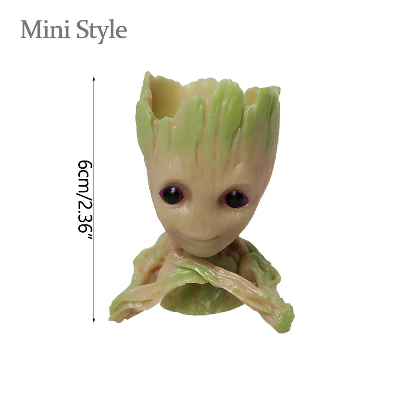 Home Garden Decoration Groot Flower Pot Baby Tree Man Miniature Model Anime Figure Ornament Home Supplies Crafts Kids Toys