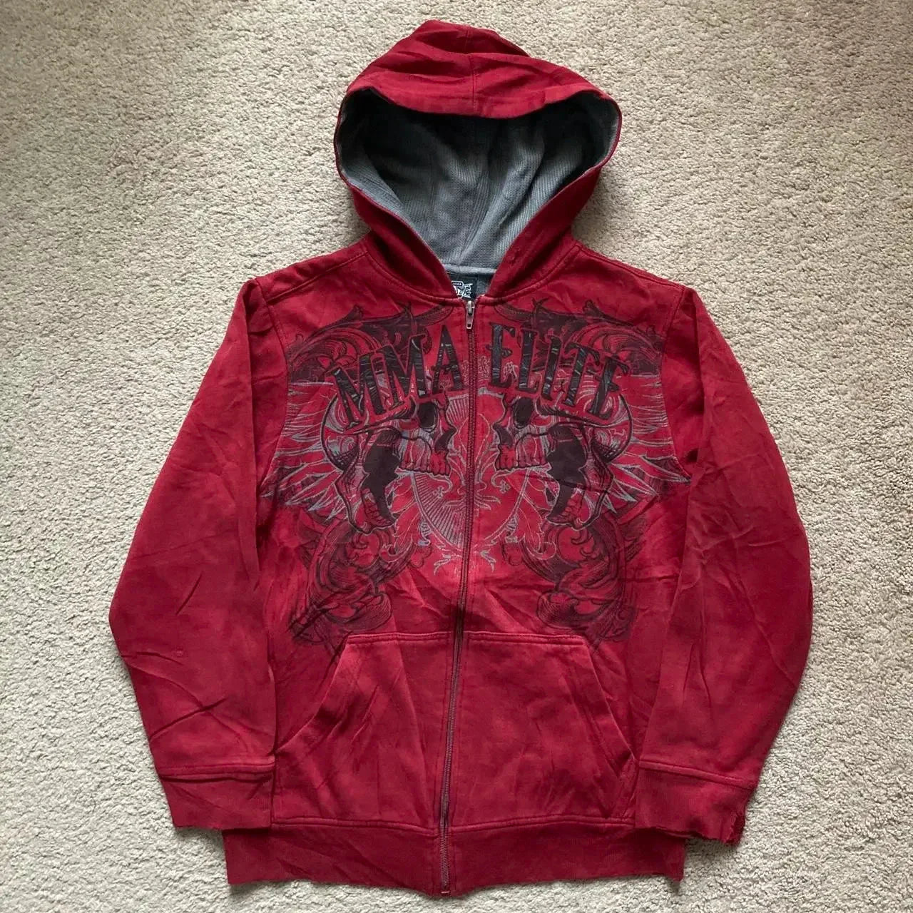 Women’s Y2K Fleece Zip-Up Hoodie – Streetwear Hip Hop Punk Style Loose Sweatshirt for All Seasons
