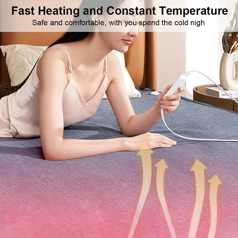 Electric Heating Blanket – Double Body Warmer with Thermostat