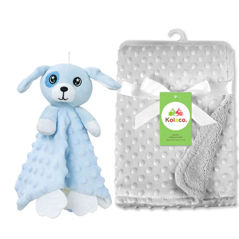 Personalized Newborn Baby Blanket with Name & Custom Stroller Gift Set