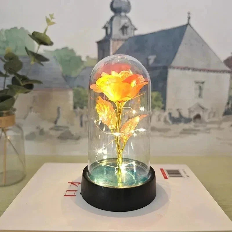 LED Rose Night Light – Realistic Eternal Flower Romantic Decor