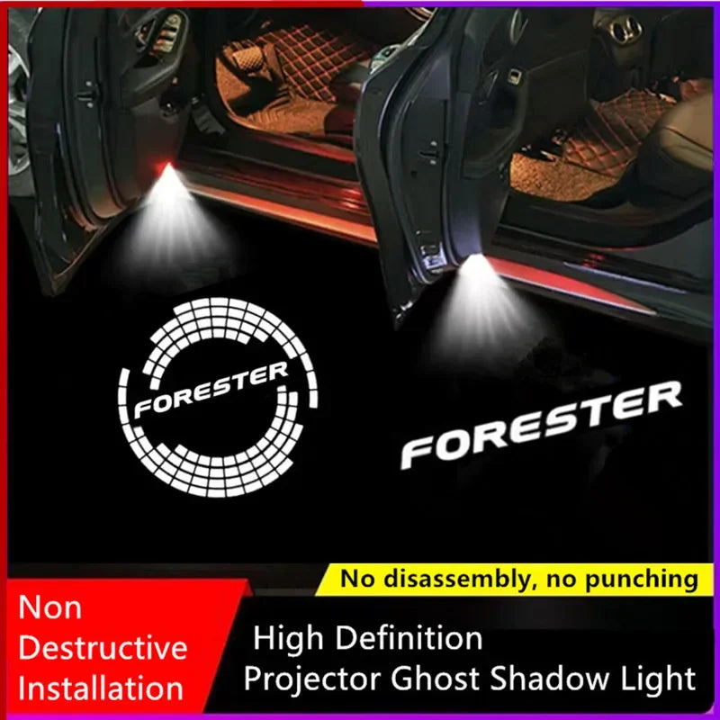 LED Welcome Light Car Door Light Decorative Accessories For Subaru Forester 2013 2014 2015 2016 2017 2018-2021 2022 2023 2024