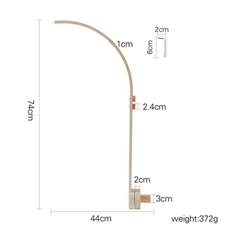 Baby Wooden Bed Bell Bracket Mobile Holder