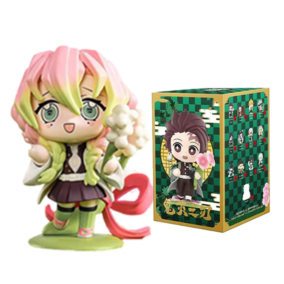 Demon Slayer Tanjiro Kamado Nezuko anime cartoon figure blind box creative personalized statue model ornament surprise gift box