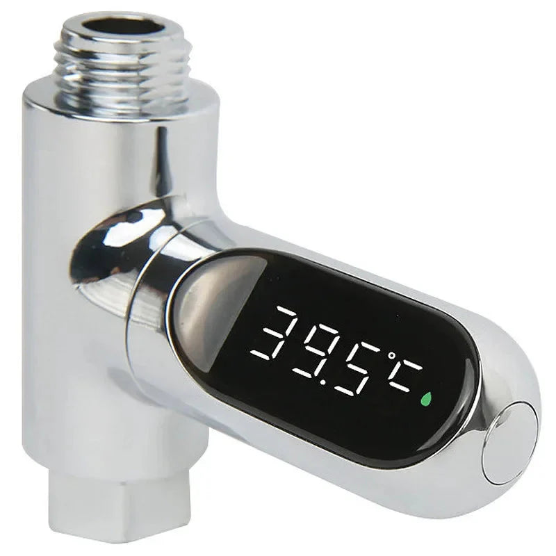 LED Display Shower Water Thermometer Self Powered