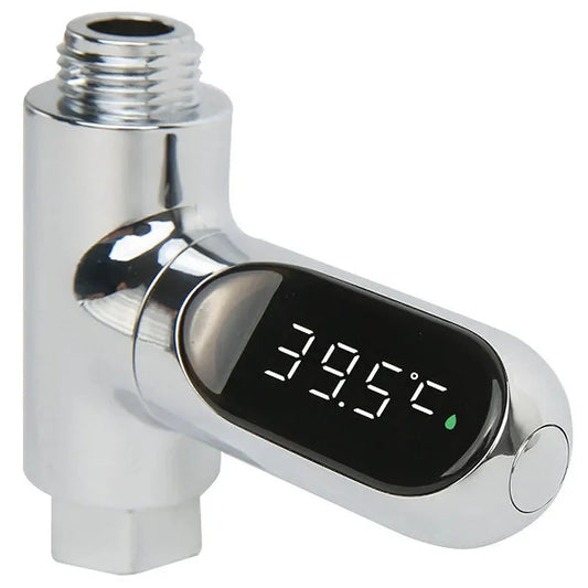 LED Display Shower Water Thermometer Self Powered