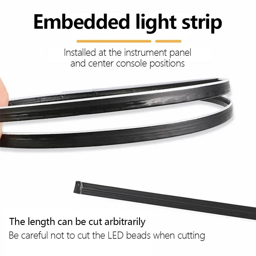 Universal 18-in-1 RGB Car Ambient Light Kit - Full Color App-Controlled Neon Strips