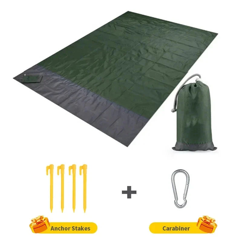 Waterproof Pocket Beach Mat – Lightweight Folding Outdoor Blanket for Camping & Picnics