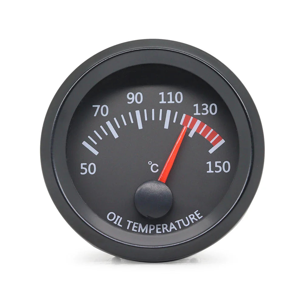52MM Gauge 12V Water Temp Oil Temp Gauge Oil Press Fuel Volts Gauge Air Fuel Ratio Boost Exhaust Temp Meter Black Face Gauge