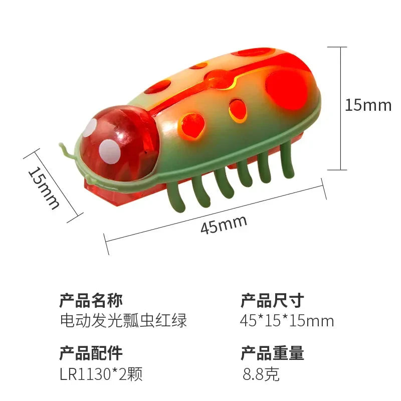 Interactive Mini Electric Bug Cat Toy – Battery Operated Flip Beetle
